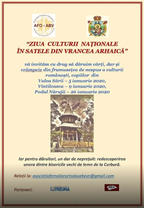 Evenimente culturale în satele din Vrancea, la Buzău și Rm. Sărat, organizate de către Asociația Femeilor Ortodoxe din Arhiepiscopia Buzăului și Vrancei, alături de Platforma Civică Împreună