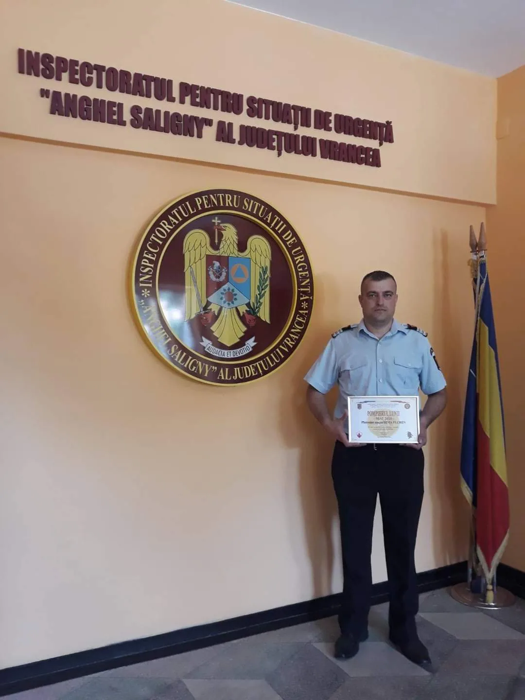 Plutonierul adj. Sima Florin – pompierul cu gradul înalt al omeniei