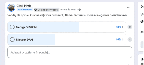 Sondaj Ediție de Vrancea. George Simion 60 % – Nicușor Dan 40 %. Cititorii ziarului nostru s-au pronunțat în privința turului doi al prezidențialelor