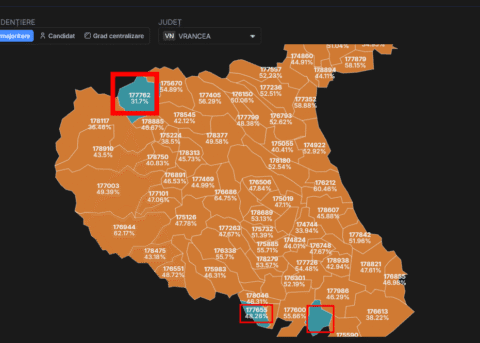Crin Antonescu a câștigat alegerile în Vrancea la Slobozia Bradului, Bălești și Soveja.