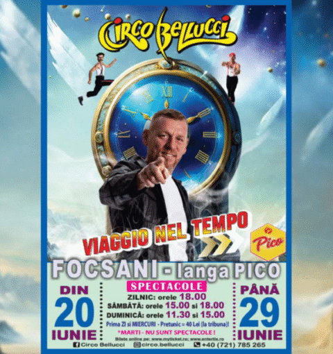 Circul Belluci este la Focșani de astăzi până pe 29 iunie. Nu ratați un spectacol de excepție!