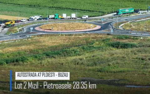 Foto. Se fac ultimele pregătiri pentru deschiderea circulației pe tronsonul Mizil – Spătaru, din autostrada Focșani – București