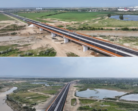 E gata! Mâine, la ora 12.00, se deschide circulația pe podul de la Buzău, parte a autostrăzii spre Moldova