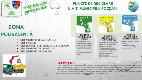 A.D.I. VRANCEA CURATĂ sprijină cetățenii Municipiului Focșani în colectarea selectivă a deșeurilor reciclabile