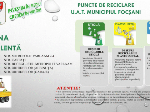 A.D.I. VRANCEA CURATĂ sprijină cetățenii Municipiului Focșani în colectarea selectivă a deșeurilor reciclabile