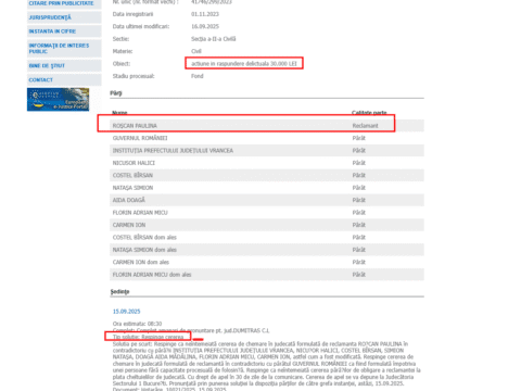 Paulina Roșcan, lider de sindicat SIP-FEN Vrancea, a pierdut procesul intentat mai multor profesori de la Pedagogic. Își făcea iluzii că va primi despăgubiri de 30.000 de lei…