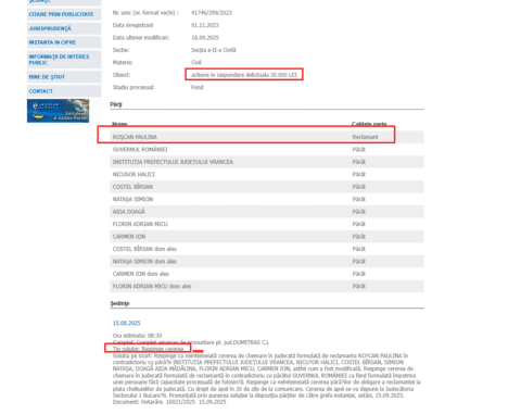 Paulina Roșcan, lider de sindicat SIP-FEN Vrancea, a pierdut procesul intentat mai multor profesori de la Pedagogic. Își făcea iluzii că va primi despăgubiri de 30.000 de lei…