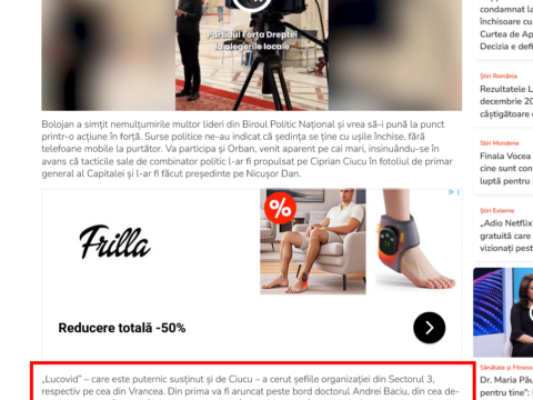 Libertatea a scris că Ludovic Orban vrea să-l impună pe Ion Ștefan președinte al PNL Vrancea, în locul lui Dragoș Ciobotaru. Mișcarea ar avantaja PNL Vrancea în contextul unui potențial duel politic cu PSD.